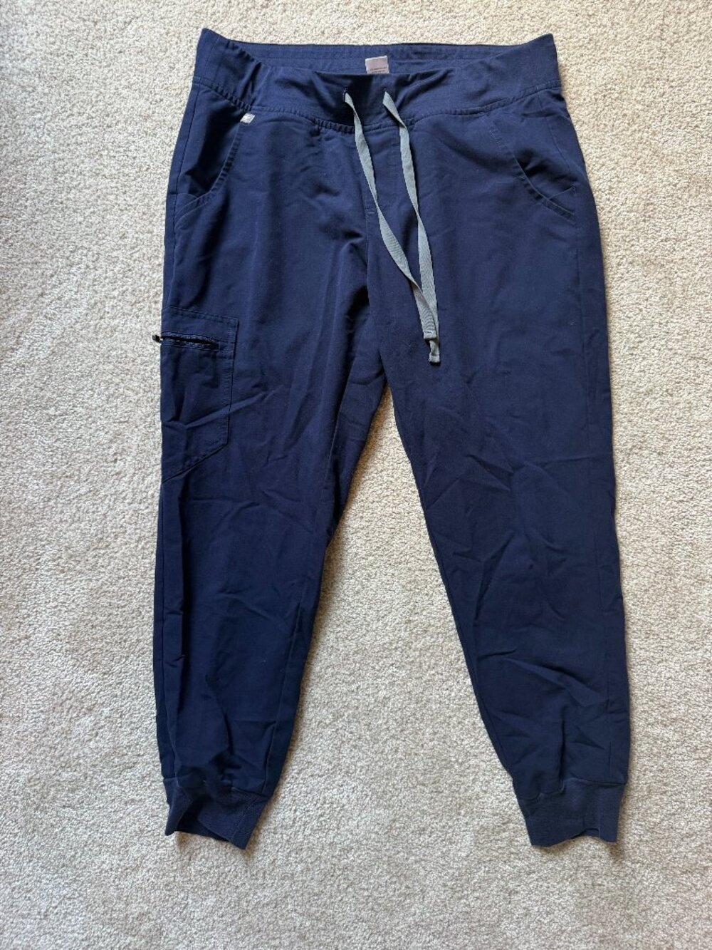 FIGS Zamora Jogger Scrub Pants Navy Blue Medium Petite M/P